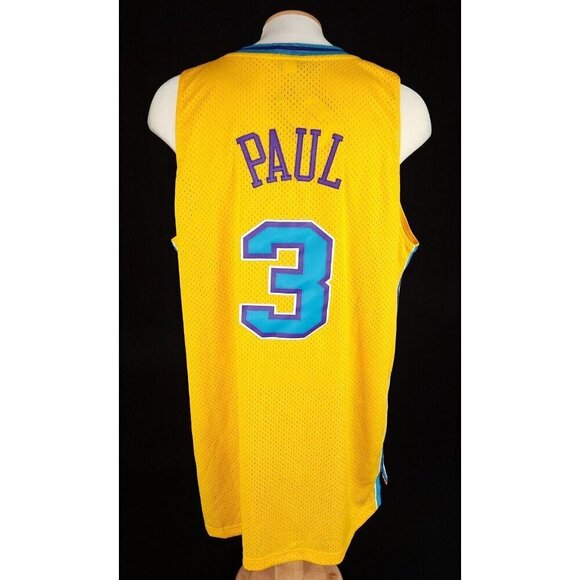 NBA Adidas New Orleans Hornets Chris Paul #3 Swingman Jersey XL Mens Yellow NWT - Picture 7 of 14